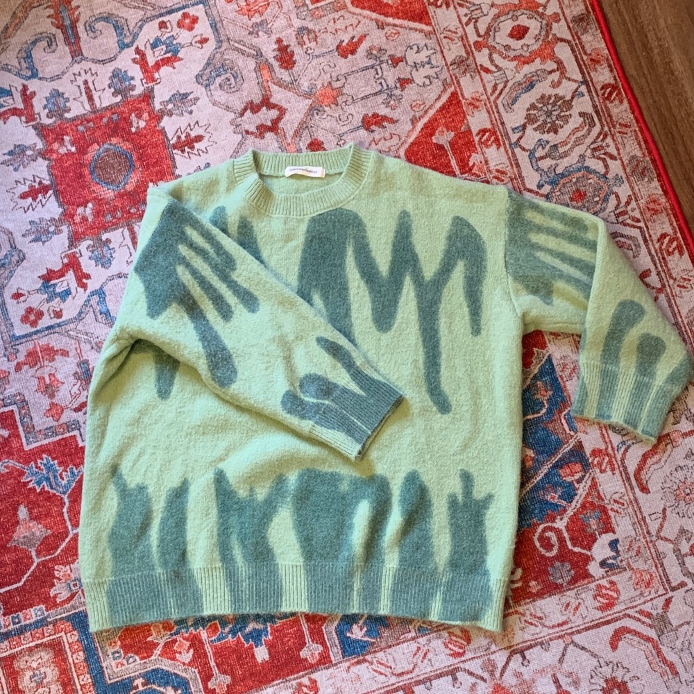 Cozy Green Patterned Women's Sweater